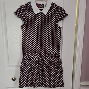 Stylish Nautical Dark Blue, Red and White Kids Dress